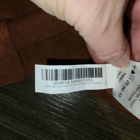 Quince Mongolian Cashmere Crewneck Sweater NWT Burnt Orange Med - Picture 8 of 8